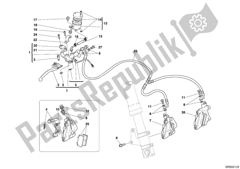 Alle onderdelen voor de Voorremsysteem van de Ducati Supersport 1000 SS 2006